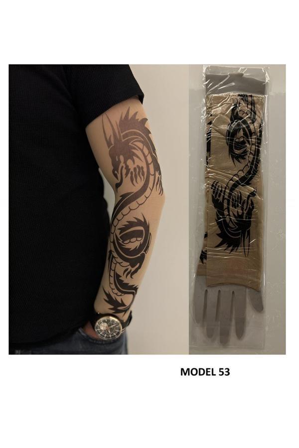 Alsepeteavm Giyilebilir Dövme Çift Kol 2 Adet Kol Çorap Dövmesi Sleeve tattoo Model53 - Image 1
