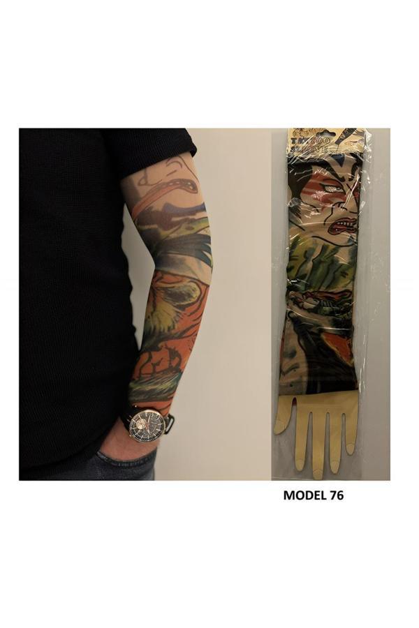 Alsepeteavm Giyilebilir Dövme Çift Kol 2 Adet Kol Çorap Dövmesi Sleeve tattoo Model76 - Image 1