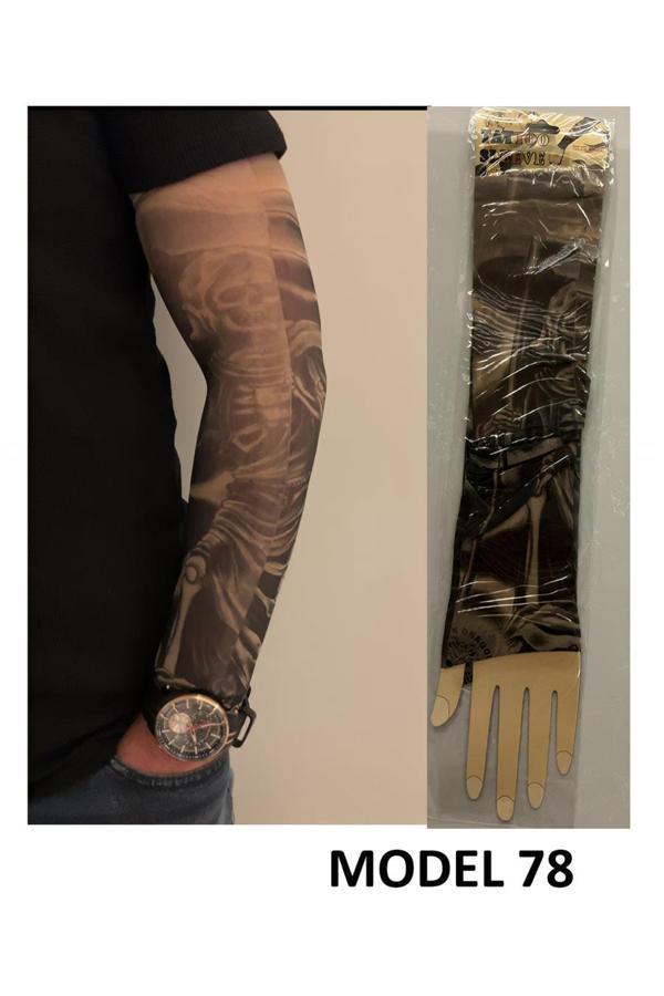 Alsepeteavm Giyilebilir Dövme Çift Kol 2 Adet Kol Çorap Dövmesi Sleeve tattoo Model78 - Image 1
