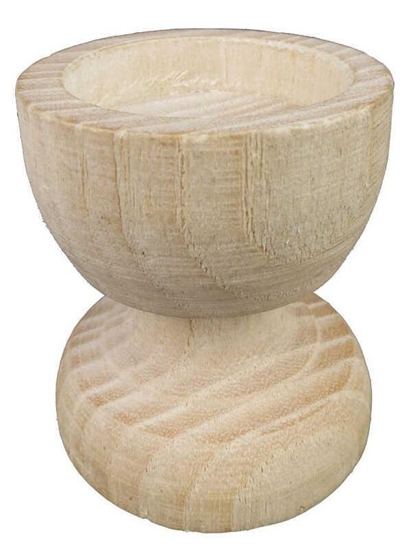 AĞAÇ KÜTÜK TEALİGHT MUMLUK KADEH NATUREL 1 ADET - Image 1