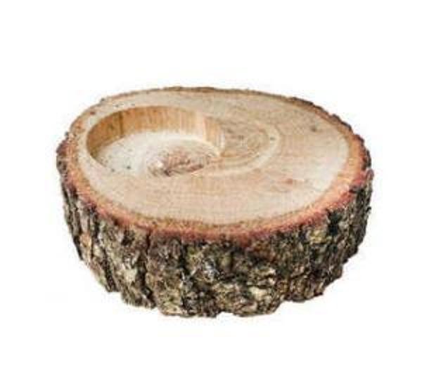 AĞAÇ KÜTÜK TEALİGHT MUMLUK OVAL KÜÇÜK 1 ADET - Image 1