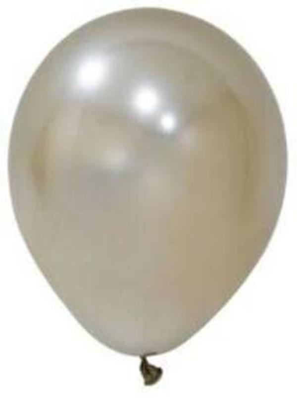 BALON KROM PARLAK 5 İNC BEYAZ 100 ADET - Image 1
