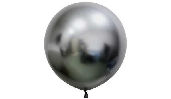BALON KROM PARLAK JUMBO 24 İNC UZAY GRİ 3 ADET - Image 1