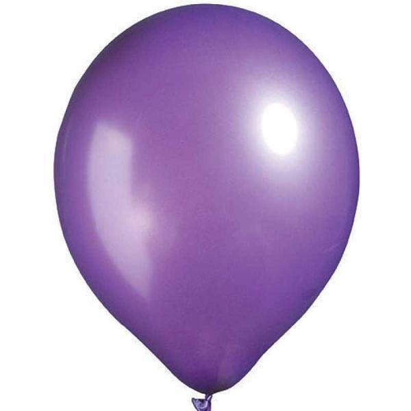 BALON METALİK DÜZ 12 İNC (VİOLET) MOR 100 ADET - Image 1