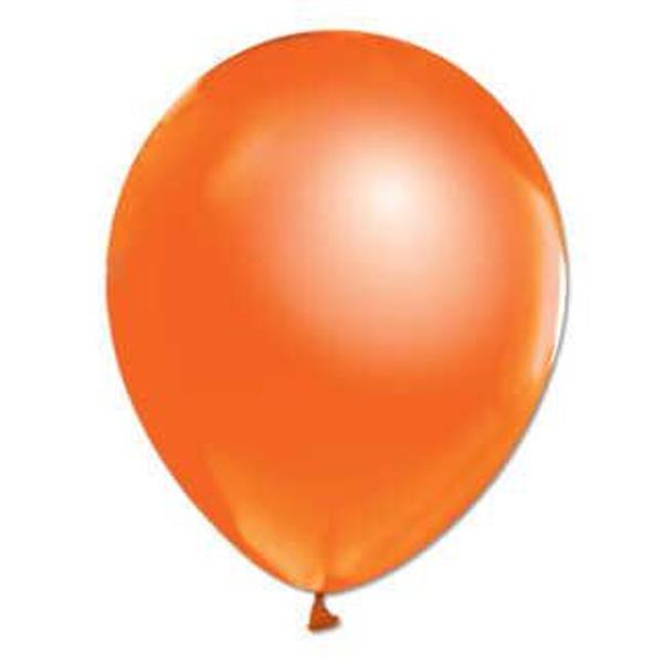 BALON METALİK DÜZ 12 İNC TURUNCU 100 ADET - Image 1