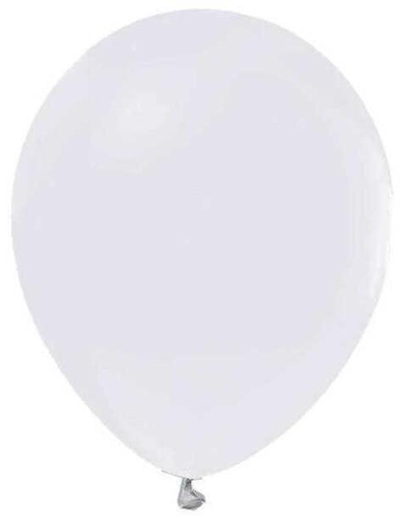 BALON METALİK DÜZ 5 İNC BEYAZ 100 ADET - Image 1