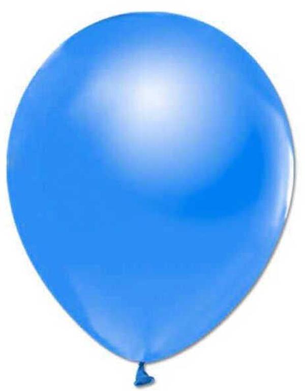 BALON METALİK DÜZ 5 İNC MAVİ 100 ADET - Image 1