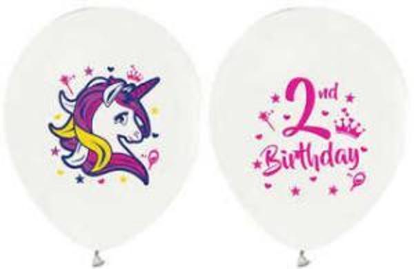 BALON UNICORN 2 YAŞ 12" BYZ 100 ADET - Image 1