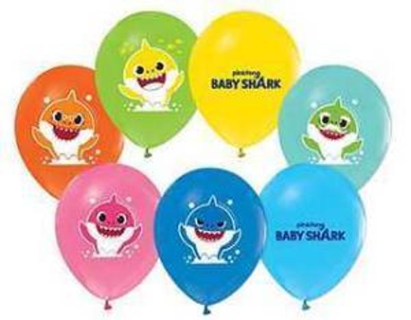 BABY SHARK BALON PASTEL RENKLER 100 ADET - Image 1