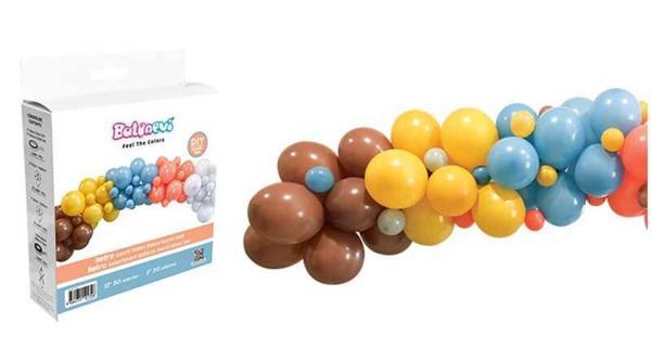 BALON DEKORANSYONU 3 LÜ SET RETRO SET 70'Lİ - Image 1