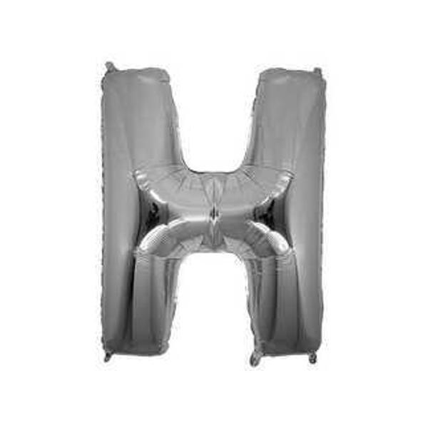 FOLYO BALON HARF H GÜMÜŞ 16 INC(40CM) 1 ADET - Image 1