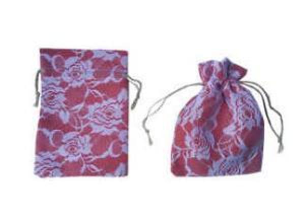 KESE ÇUVAL ÇİÇEKLİ  KIRMIZI 12*17cm 10 ADET - Image 1