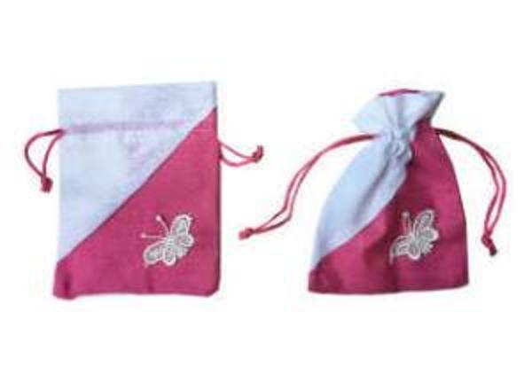 KESE ÇUVAL KELEBEKLİ FUŞYA 12*14cm 20 ADET - Image 1