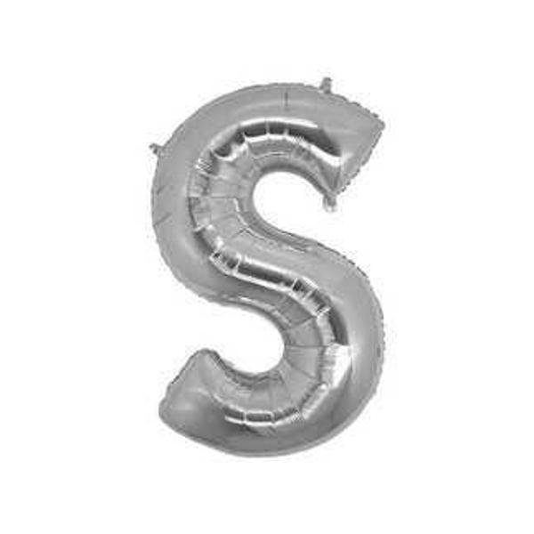 FOLYO BALON HARF S GÜMÜŞ 16 INC(40CM) 1 ADET - Image 1