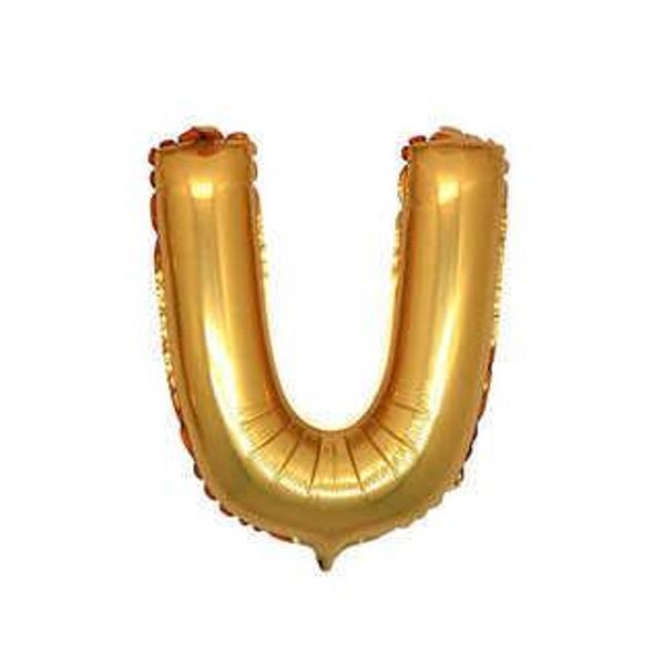 FOLYO BALON HARF U ALTIN 16 INC(40CM) 1 ADET - Image 1