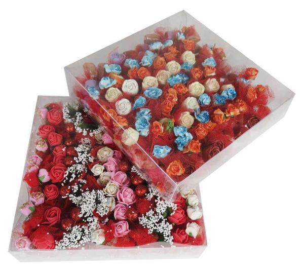 KINA PAKETLİ KAĞIT VE PLASTİK GÜLLÜ 100 ADET - Image 1