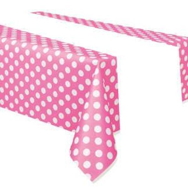 MASA ÖRTÜSÜ PUANTİYELİ 137x183 CM PEMBE 1 ADET - Image 1