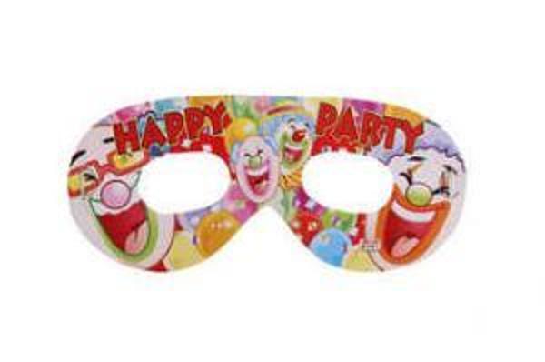 MASKE GÖZLÜK PALYAÇOLU HAPPY PARTY 10 ADET - Image 1
