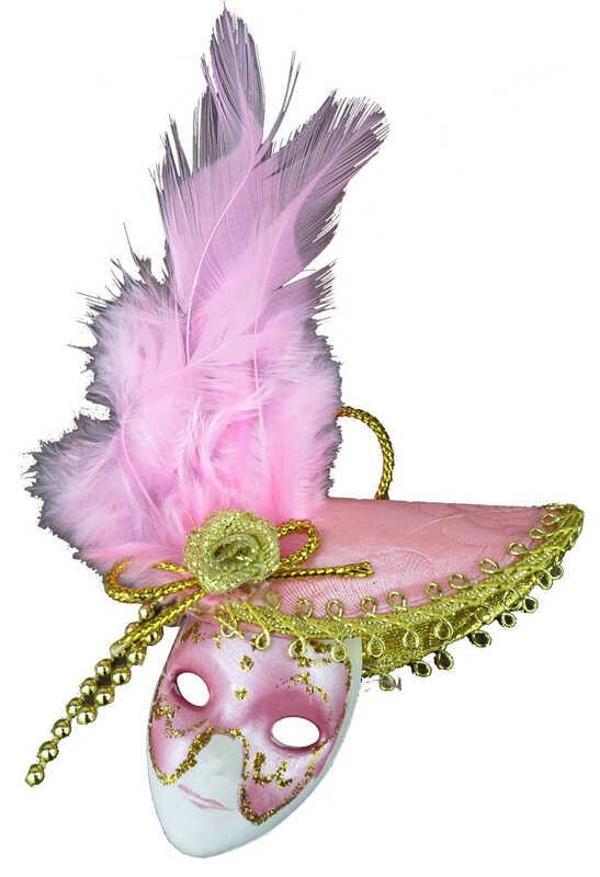 MASKE SERAMİK SÜSLÜ PEMBE 1 ADET - Image 1