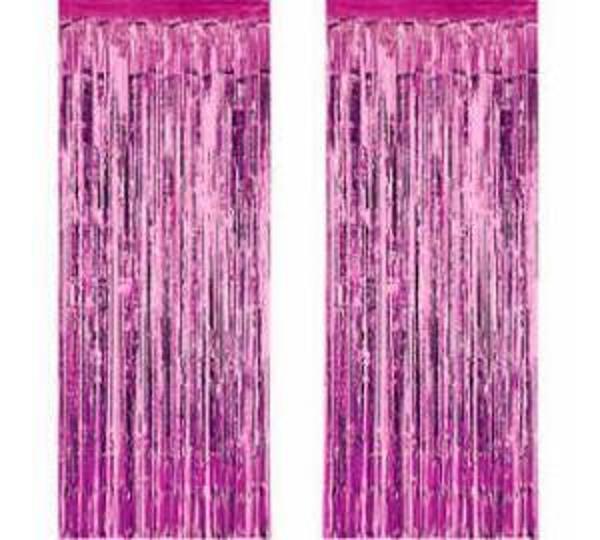 METALİZE FON SÜSÜ ASMALI YERLİ PEMBE 2'Lİ 1 PAKET - Image 1