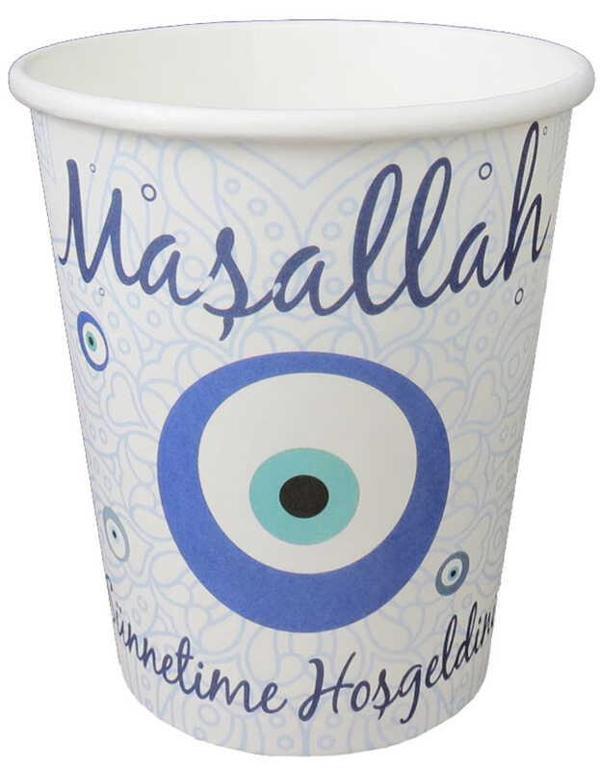 BARDAK KARTON MAŞALLAH SÜNNETİME HOŞGELDİNİZ 8 OZ 8 ADET - Image 1