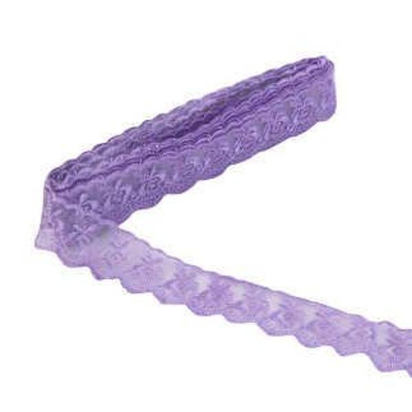 KURDELA DANTELİ 4 CM LİLA 9 MT 1 ADET - Image 1
