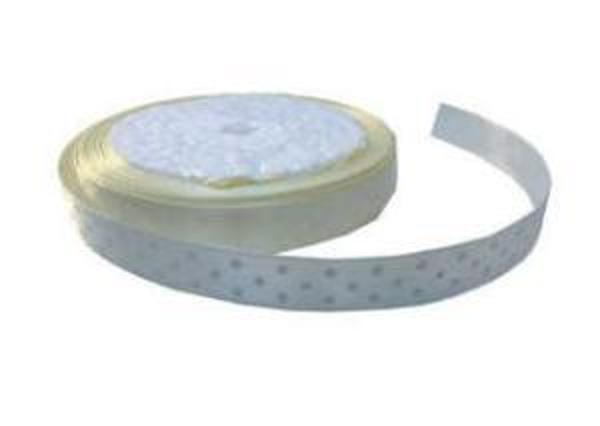 KURDELA SATEN PUANLI KREM 1 CM P10 MT 1 ADET - Image 1