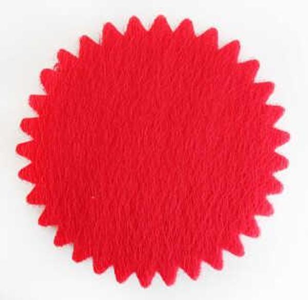 ORGANZE FİLELİ YUVARLAK TÜL KIRMIZI 24 CM 100 ADET - Image 1