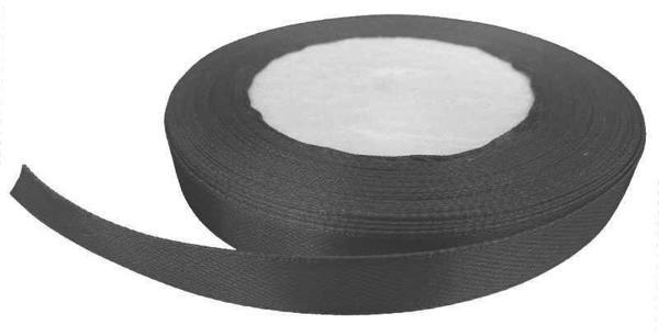 KURDELA SATEN SİYAH 6 MM 250 Yard 1 ADET - Image 1