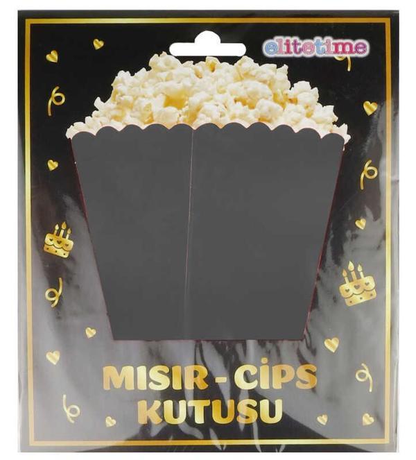 MISIR CİPS KUTUSU SİYAH 8 ADET - Image 1