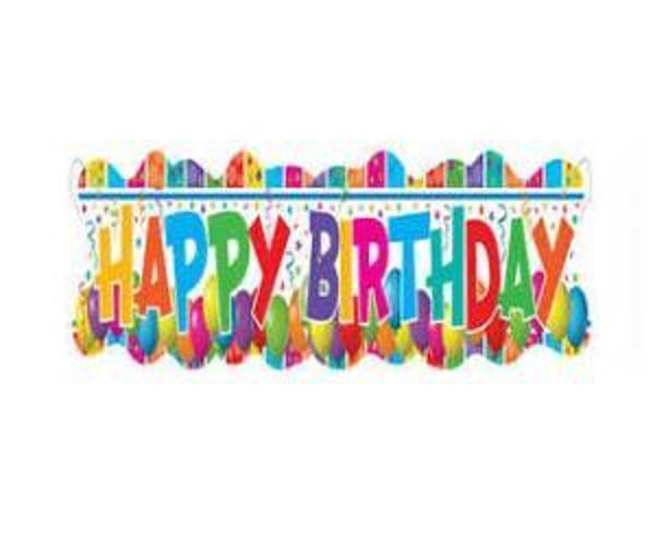MULTICOLOUR HAPPY BIRTHDAY BANNER 1 ADET - Image 1