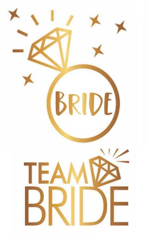 DÖVME TEAM BRIDE OKLU KALPLİ VARAKLI ALTIN 1 SET - Image 1