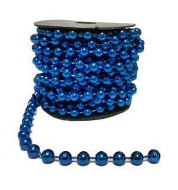 İNCİ İPE DİZİLİ LACİVERT 8mm 8mt 1 ADET - Image 1