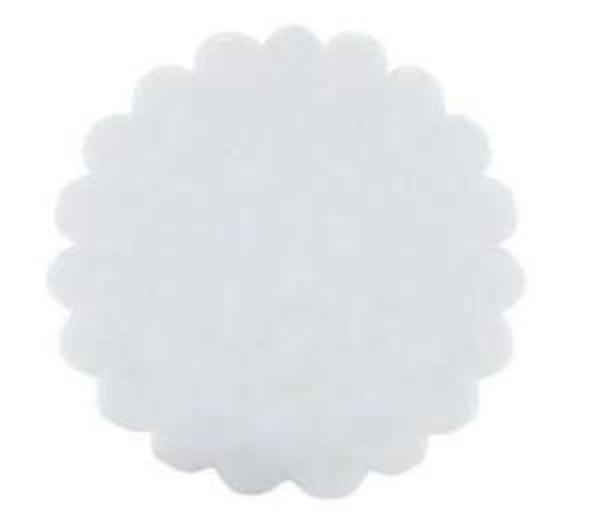 ORGANZE TÜL TAŞLI BEYAZ 26 CM 100 ADET - Image 1