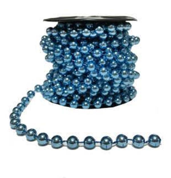 İNCİ İPE DİZİLİ MAVİ 8mm 8mt 1 ADET - Image 1