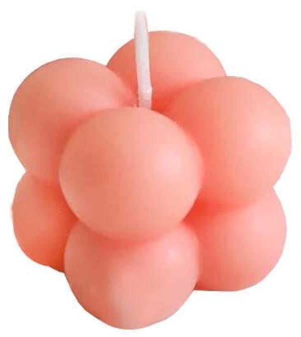 MUM BUBBLE MAKARON PEMBE 3,5X3,5 CM 1 ADET - Image 1