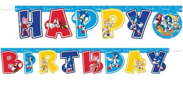 SONIC FLAMA HAPPY BIRTHDAY YAZI 1 ADET - Image 1