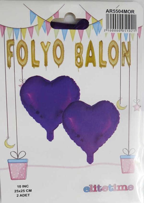 FOLYO BALON KALPLİ MOR 10 INC 2 ADET - Image 1