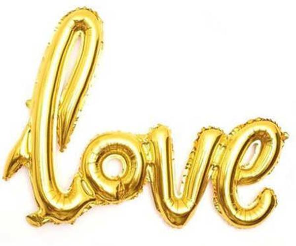 FOLYO BALON LOVE 60x45 CM ALTIN  1 ADET - Image 1