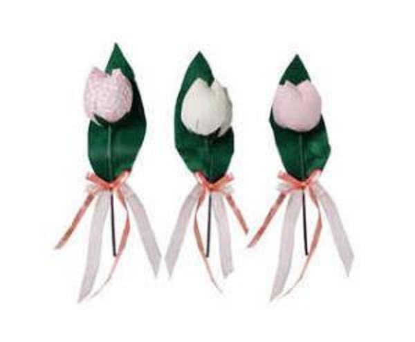 PELUŞ LALE ÇUBUKLU PEMBE (003) 1 ADET - Image 1