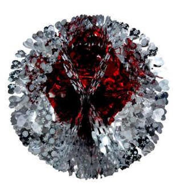 SÜS METALİZE AVİZEİ 50CM KIRMIZI 1 ADET - Image 1