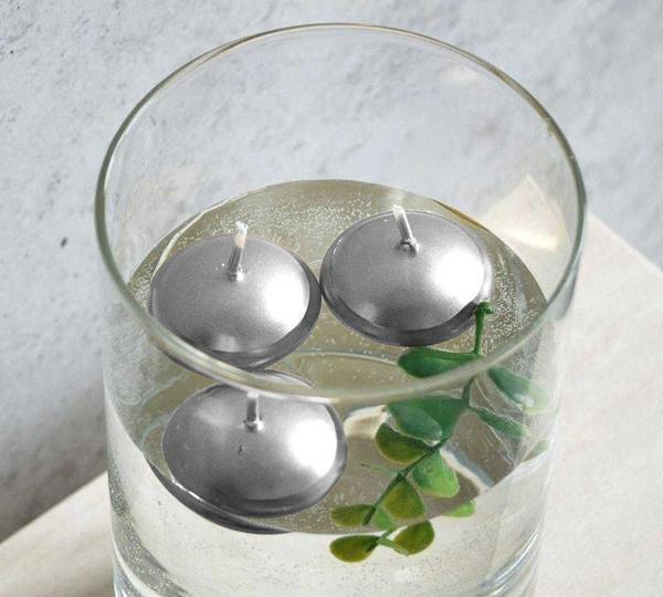 MUM TEALIGHT YÜZEN MUM GÜMÜŞ 9 ADET - Image 1