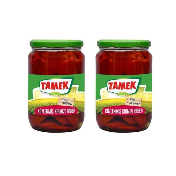 Tamek Közlenmiş Biber 530 gr Cam Kavanoz x 2 Adet - Image 1