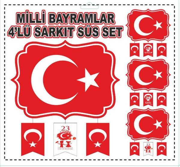 SÜS SARKIT MİLLİ BAYRAMLAR SETİ 1 ADET - Image 1