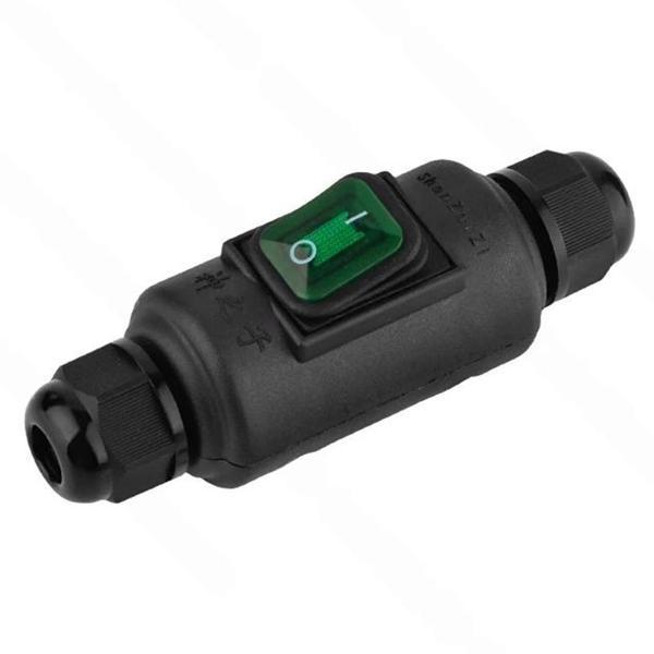 Ayt Powermaster PM-26935 Su Geçirmez Siyah Kablo Switch 4 Pin Dış Çephe Aç Kapa Düğme Anahtar Neme Dayanıklı - Image 1