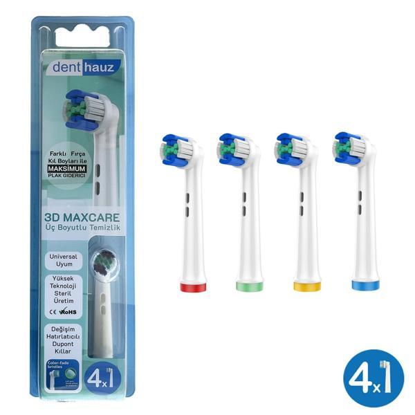 3D Maxcare - 3 Boyutlu Temiizlik Oral-B Uyumlu Diş Fırçası Başlığı - 4 Adet Yedek Başlık - Image 1