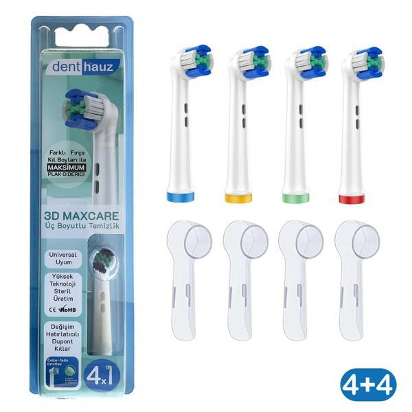 3D Maxcare - 3 Boyutlu Temiizlik Oral-B Uyumlu Diş Fırçası Başlığı + Fırça Koruma Kapağı - Image 1