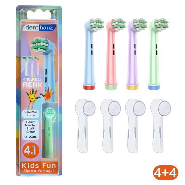 Kids Fun - Narin yumuşak Oral-B Uyumlu Diş Fırçası Başlığı + Fırça Koruma Kapağı - Image 1