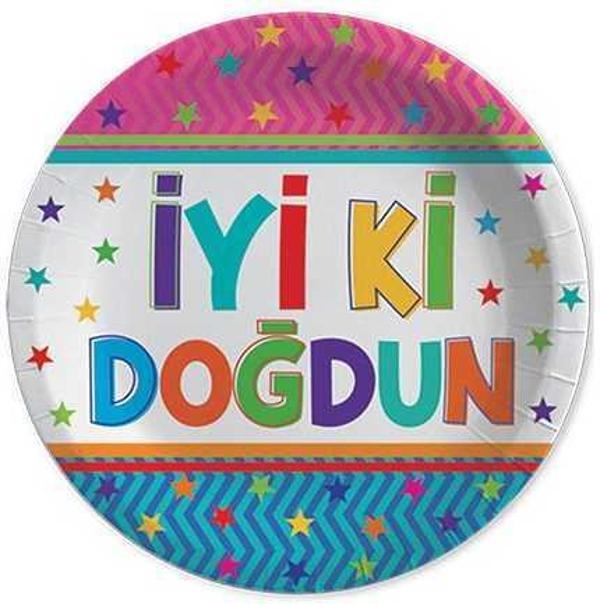 TABAK İYİKİ DOĞDUN FUNSTAR 23CM 8 ADET - Image 1