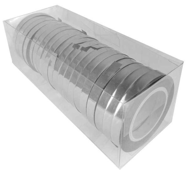 RAFYA METALİZE GÜMÜŞ 25 MT 8 MM 1 RULO - Image 1